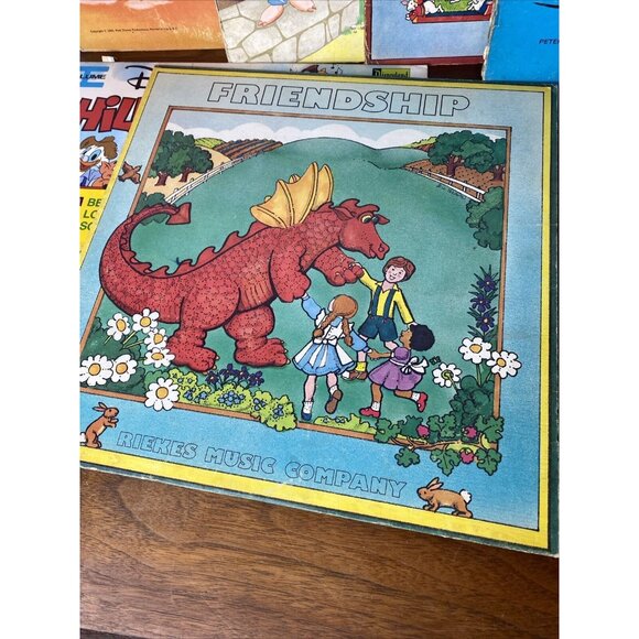 Vintage Childrens Records Lot 12 Walt Disney Donald Duck Smurfs Mother Goose - Picture 8 of 13